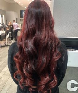 gorgeous red balayage at the best hair salons in edinburgh