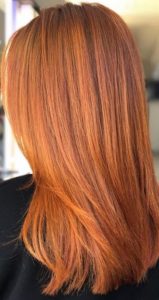 red hair colour at cheynes hairdressers in edinburgh